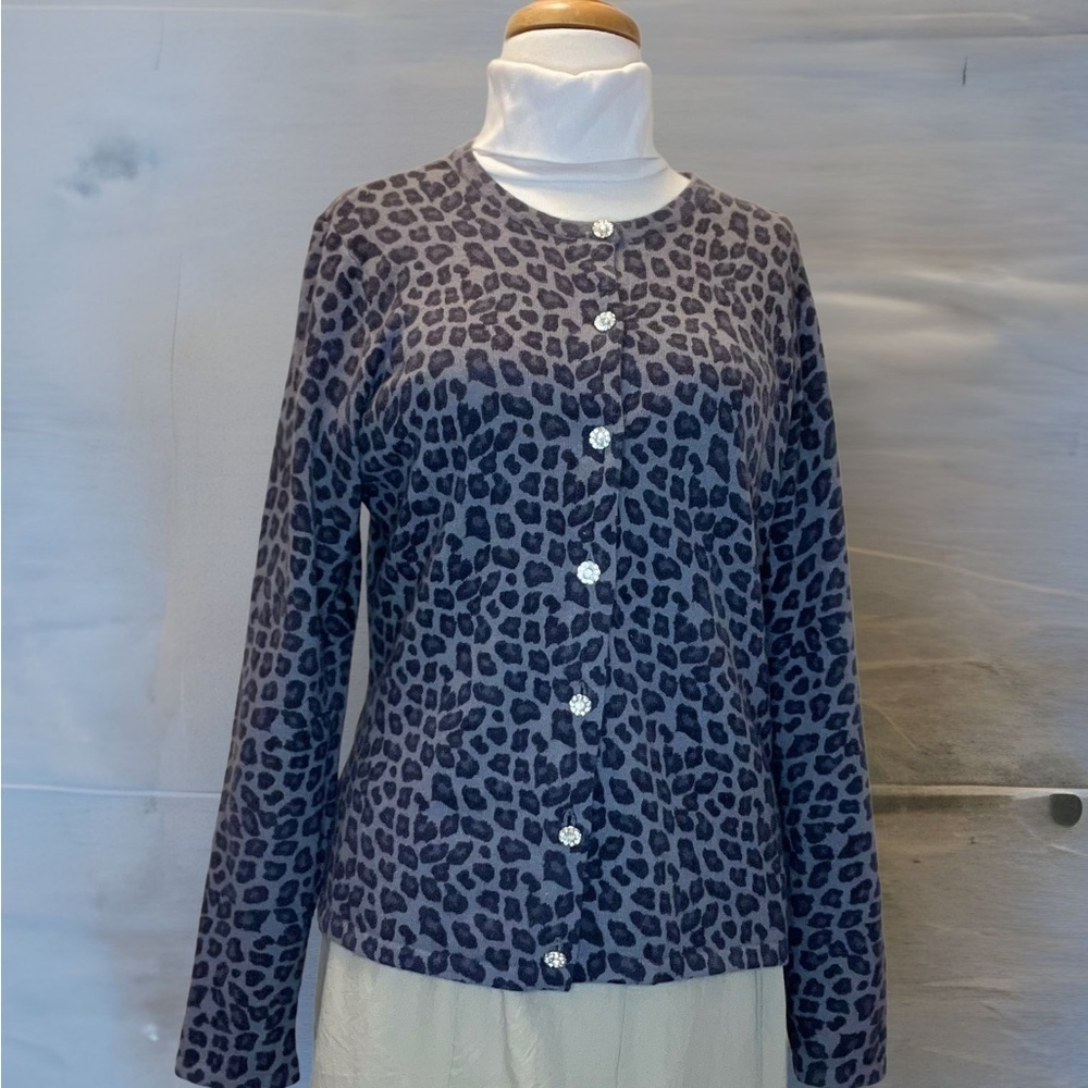 𝅺ANIMAL print Cardigan by Laura Ashley